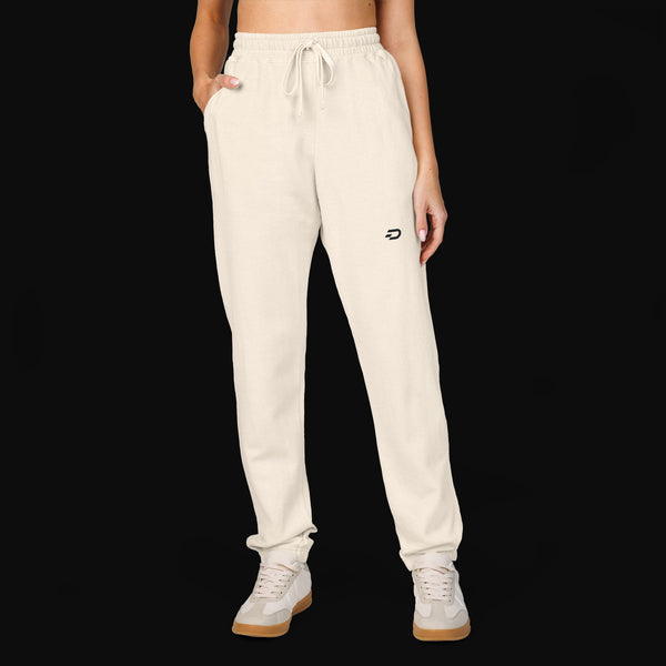 Bestickte Jogginghose mit minimalistischem Logo – Jogginghose aus stückgefärbtem Fleece