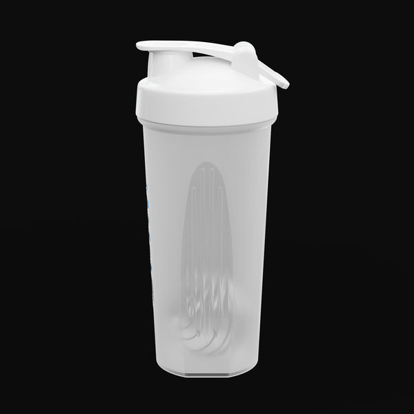 Protein Shaker Bottle — Electric Blue Logo Fitness Mixer