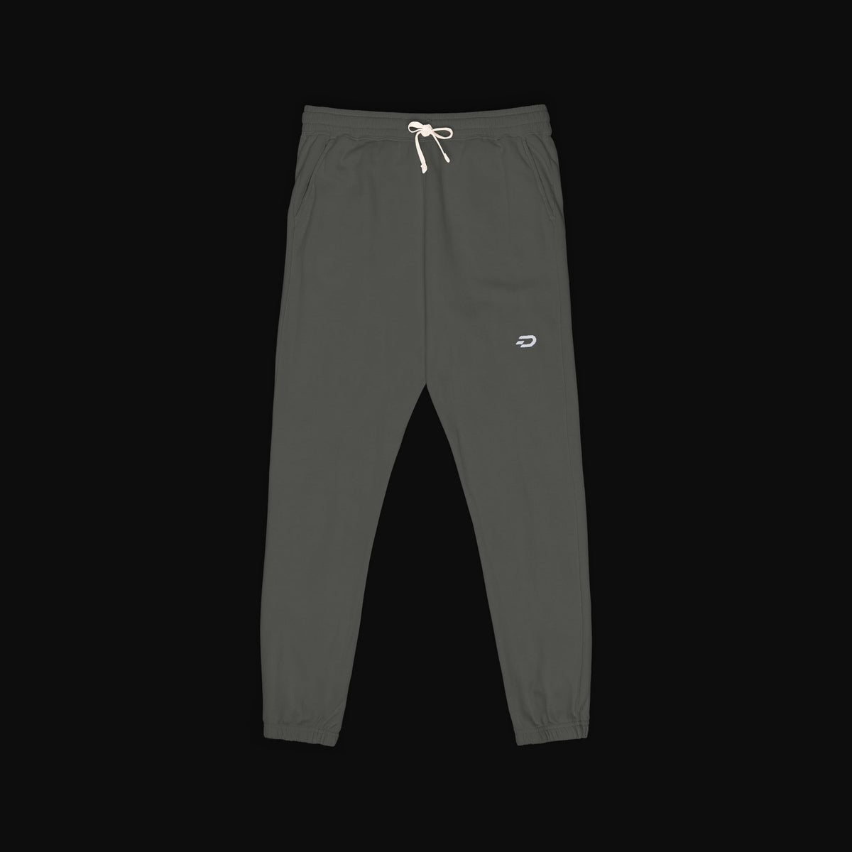 Bestickte Jogginghose mit minimalistischem Logo – Jogginghose aus stückgefärbtem Fleece