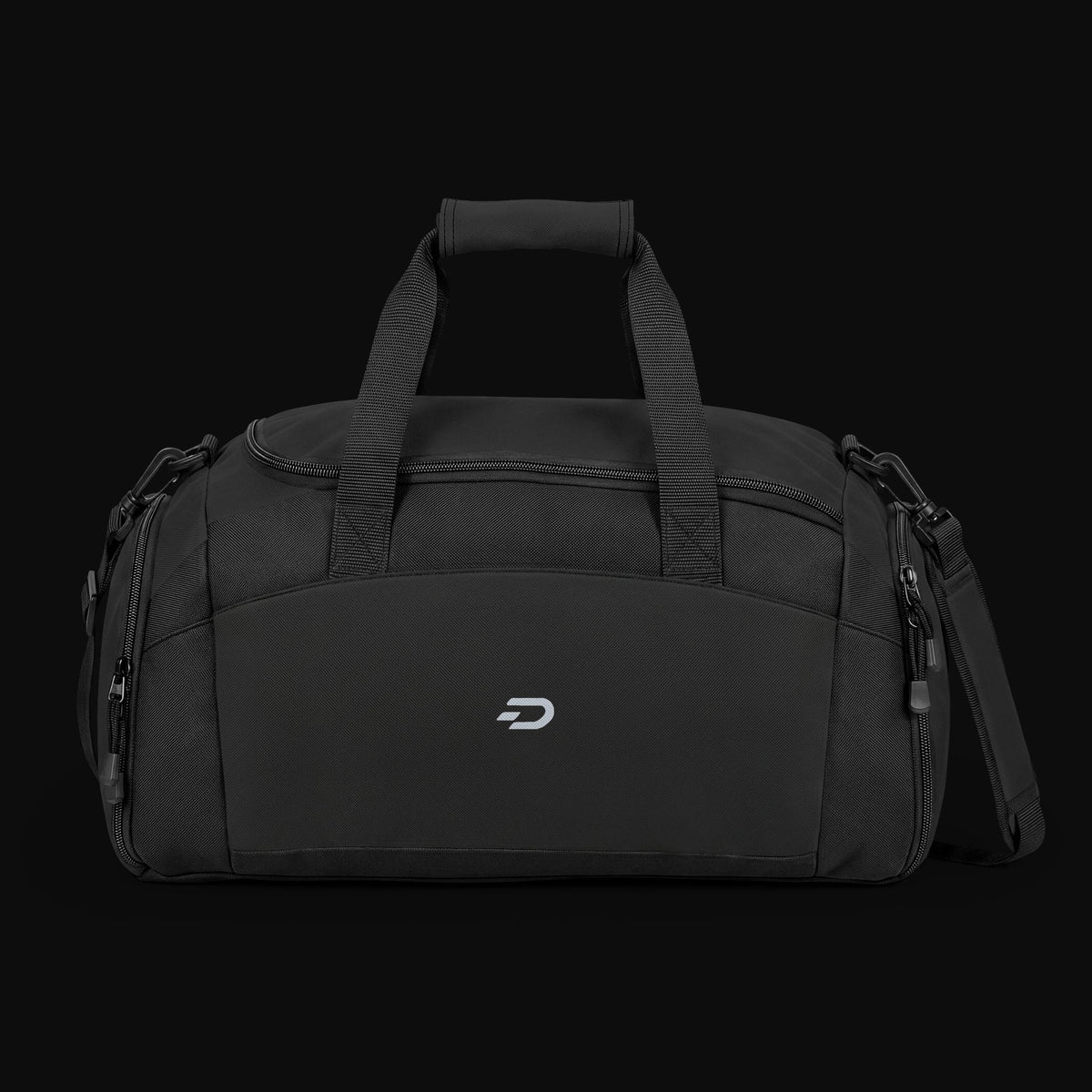 Classic Black Gym Bag — Durable Duffle for Fitness, Travel & Sports
